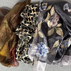 Ladies Scarves. Assorted colors and patterns. Set of 3.